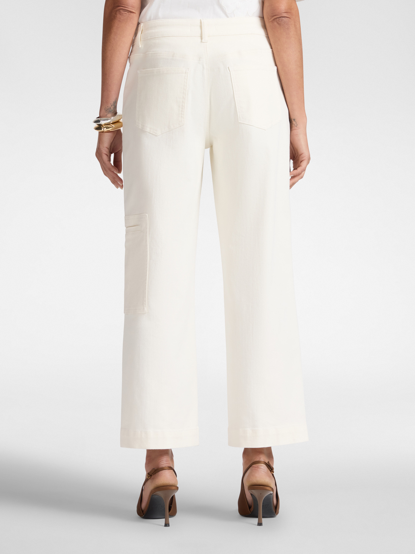 Pantalon cargo en bull stretch image number 1