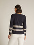 Sweater with stripes at the hem image number 1