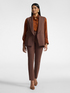 Slim-fit trousers in cotton-blend cr&ecirc;pe image number 0