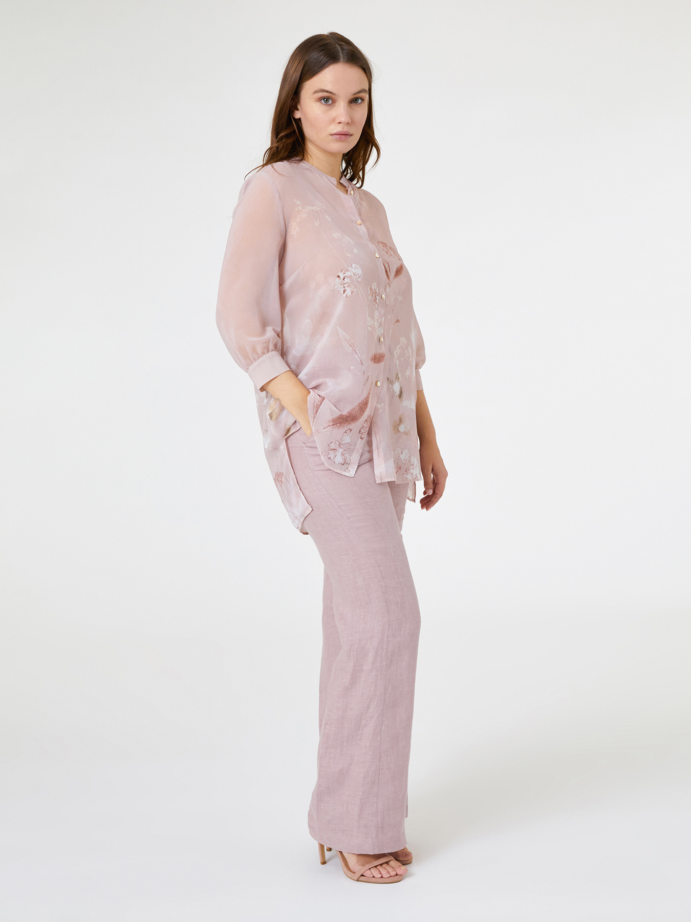 Camicia floreale in viscosa image number 1