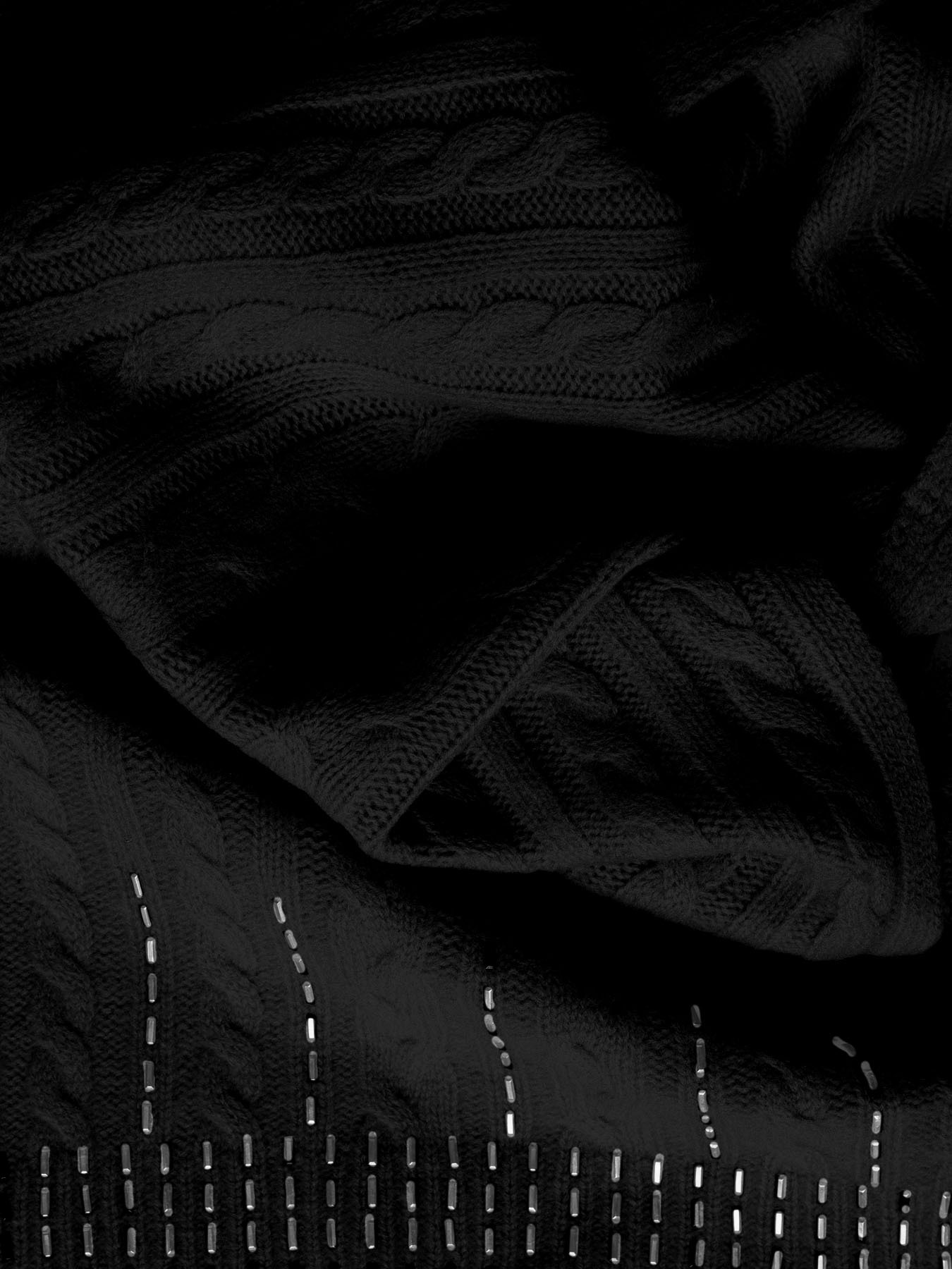 Wool scarf with hot fix elements image number 1