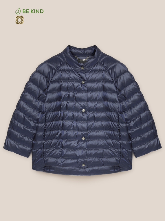 Short quilted recycled nylon down jacket