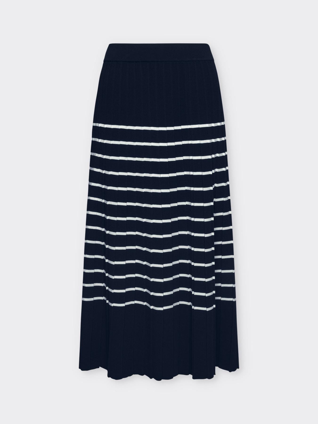 Longuette-Rock, plissiert und gestreift image number 4