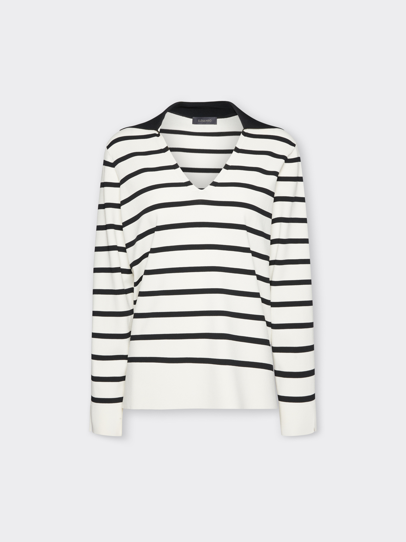 Striped viscose blend jumper image number 4