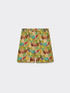 Short trousers with foliage print image number 4