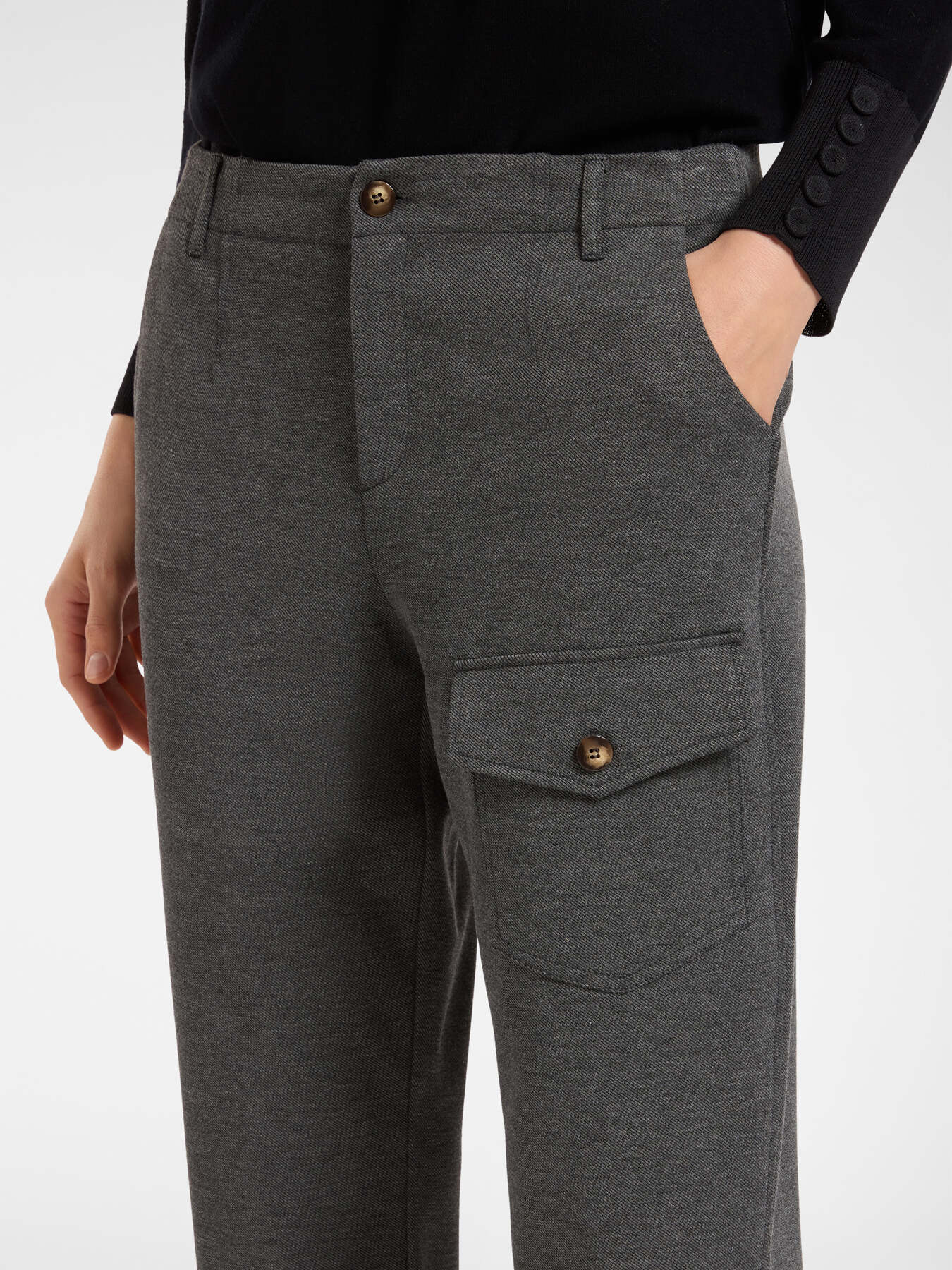 Trousers with pocket and straps at the bottom image number 3