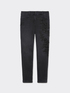 Black  embroidered Skinny jeans image number 4