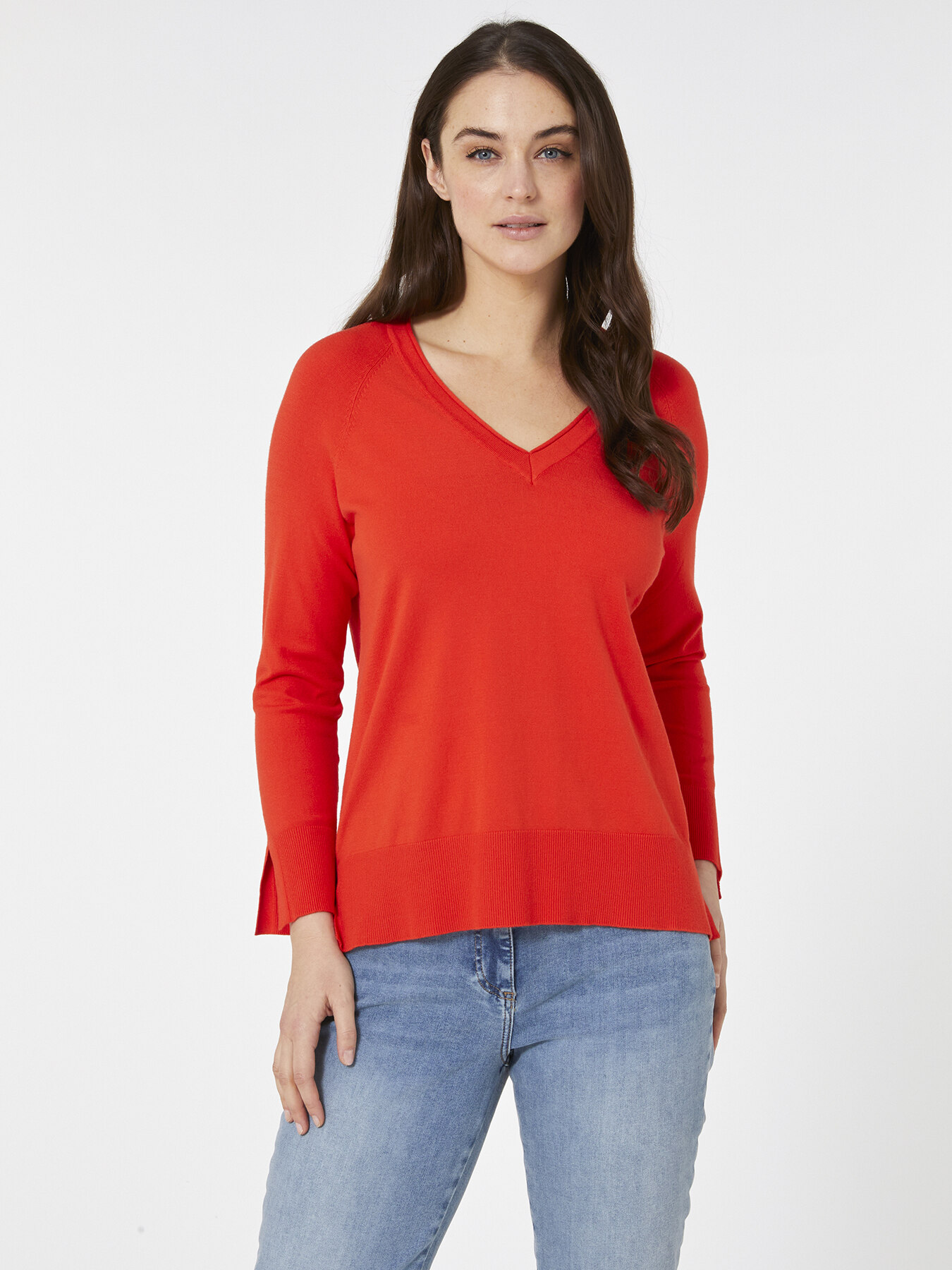 Viscose sweater with V-neck image number 2