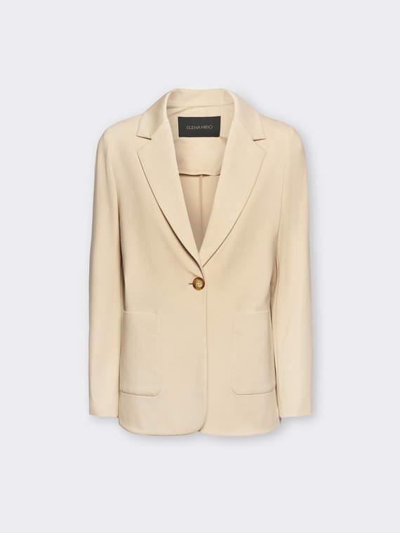 Einreihiger Blazer aus Viskosemischung