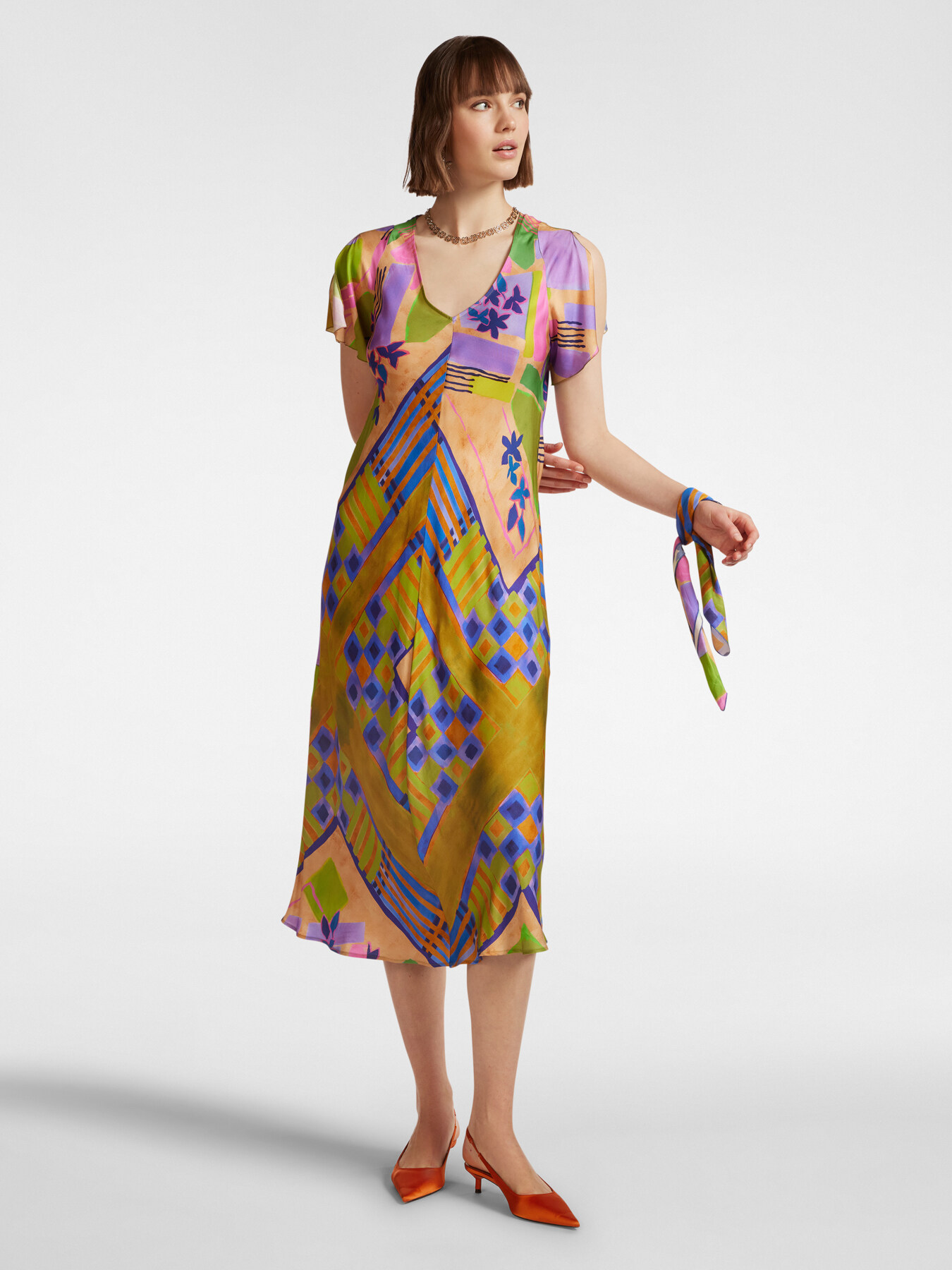 Robe midi imprim&eacute;e image number 0