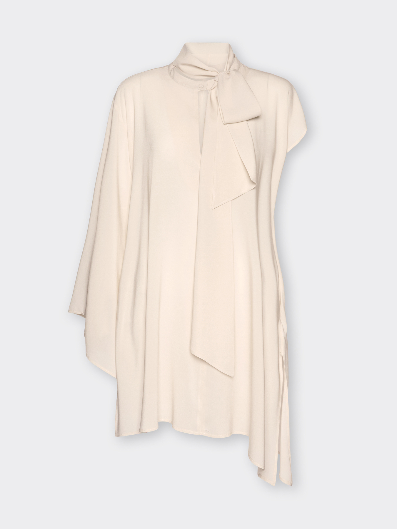 Long asymmetric blouse with sash image number 4