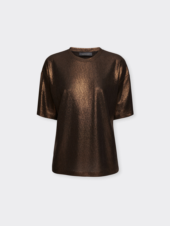 Camiseta de malha laminada