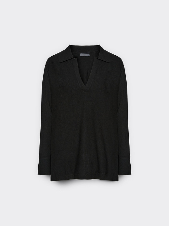Pull en viscose avec col