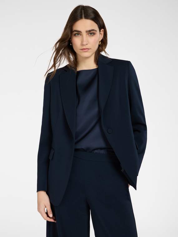Blazer structur&eacute; en cady