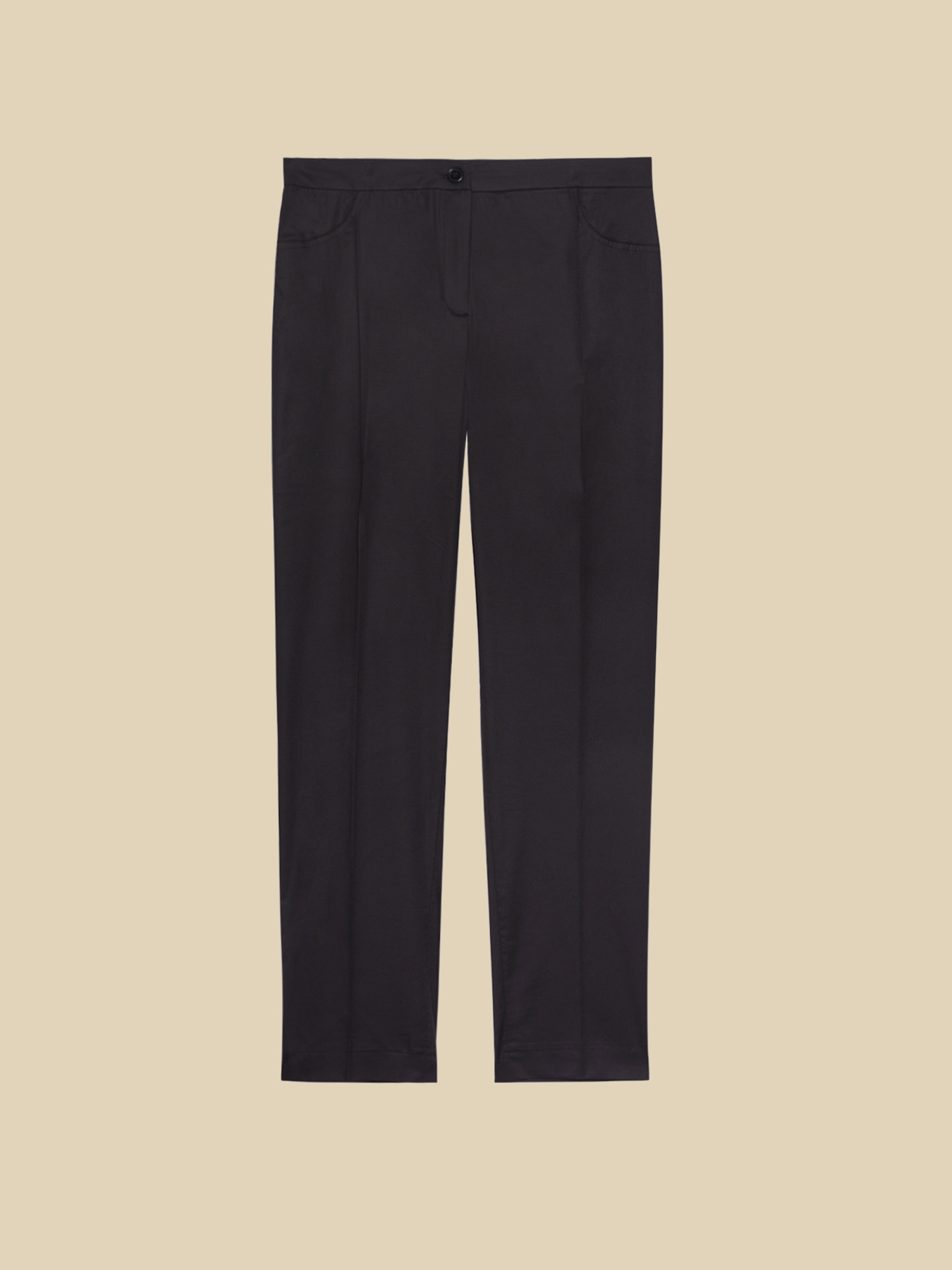 Poplin stovepipe trousers image number 5