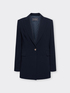 Blazer en cr&ecirc;pe avec bouton Monogram image number 4