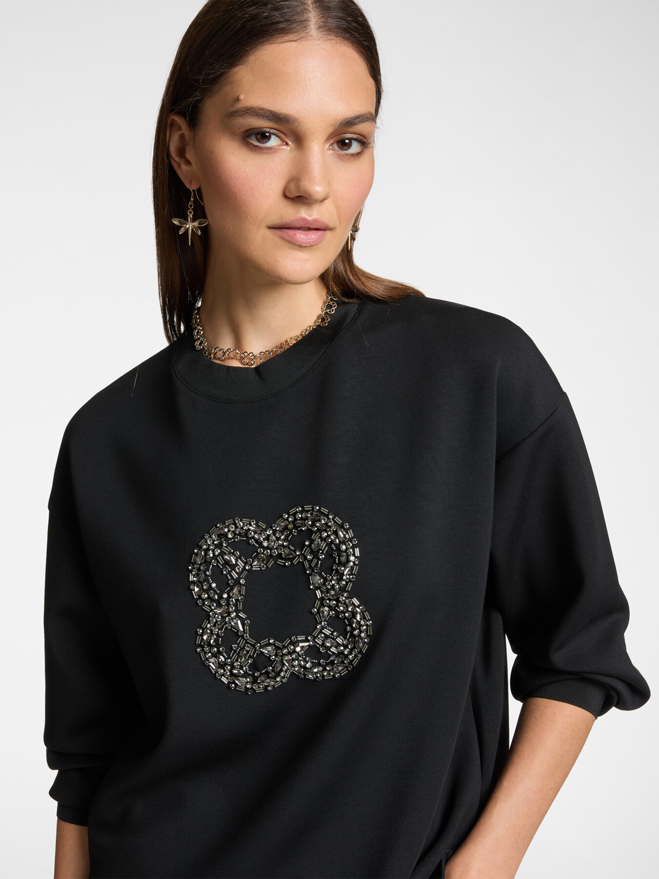 Sweatshirt with oversized Monogram embroidery image number 3
