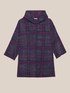 Chequered knit cape image number 3