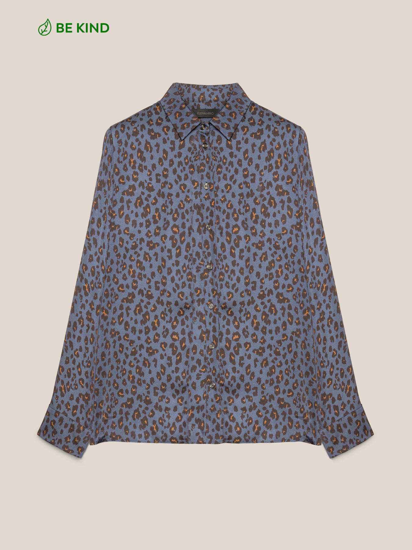 Camisa de raso estampado image number 4