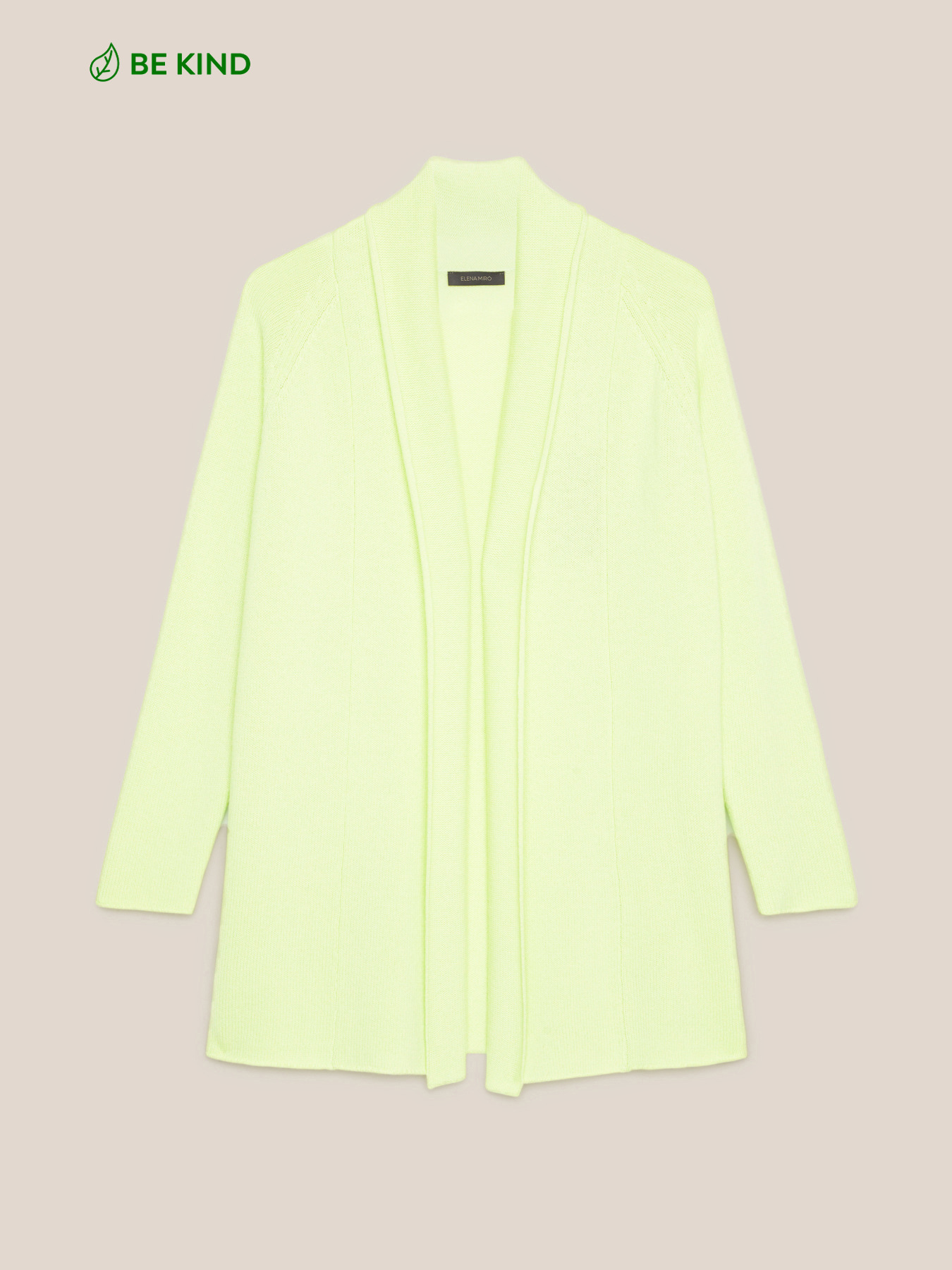 Cardig&atilde; de l&atilde; sustent&aacute;vel com gola de xaile image number 4