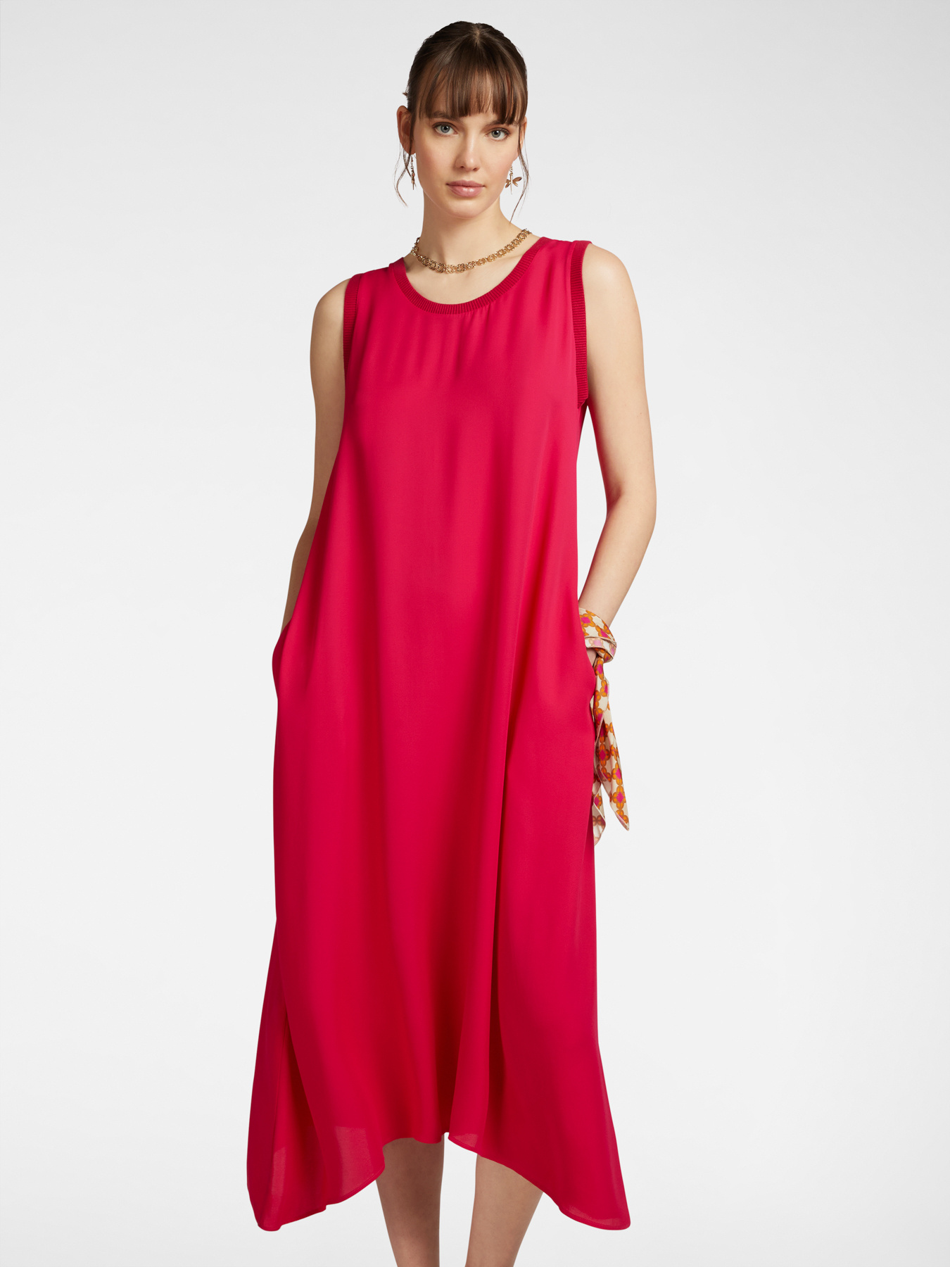 Abito lungo con bordi a coste image number 2