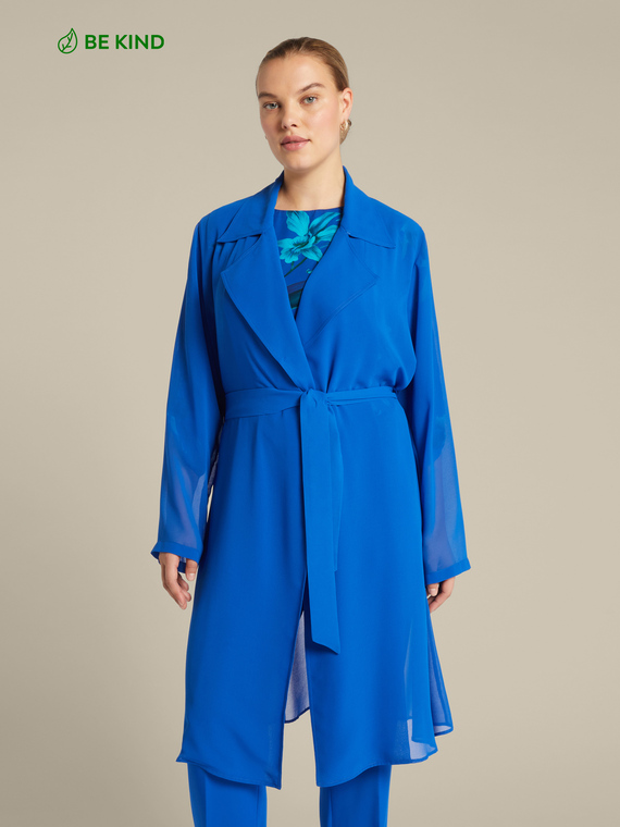 Elegant georgette trench coat