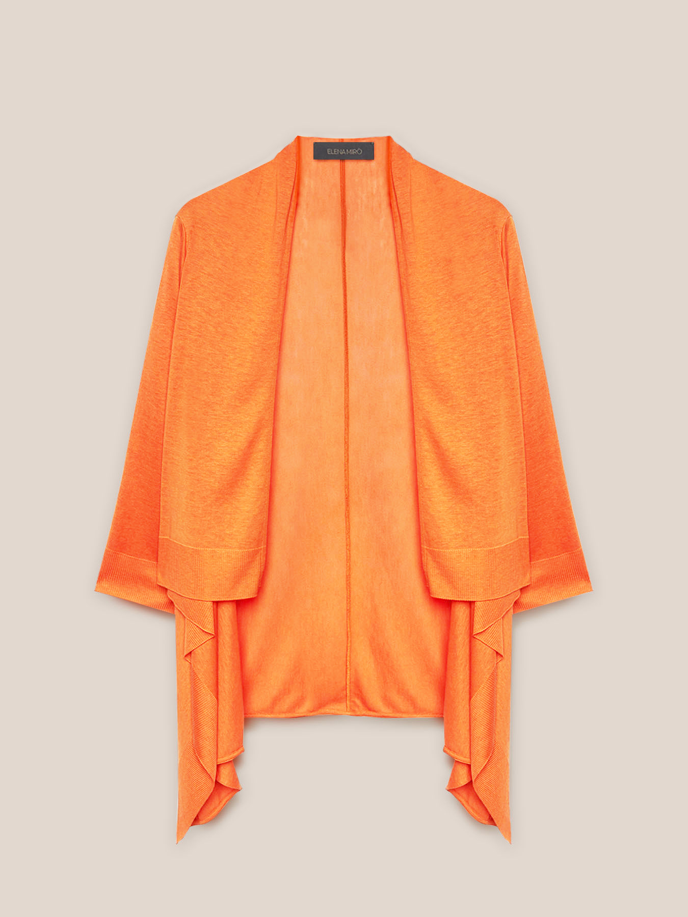 Lange, leichte Strickjacke image number 4