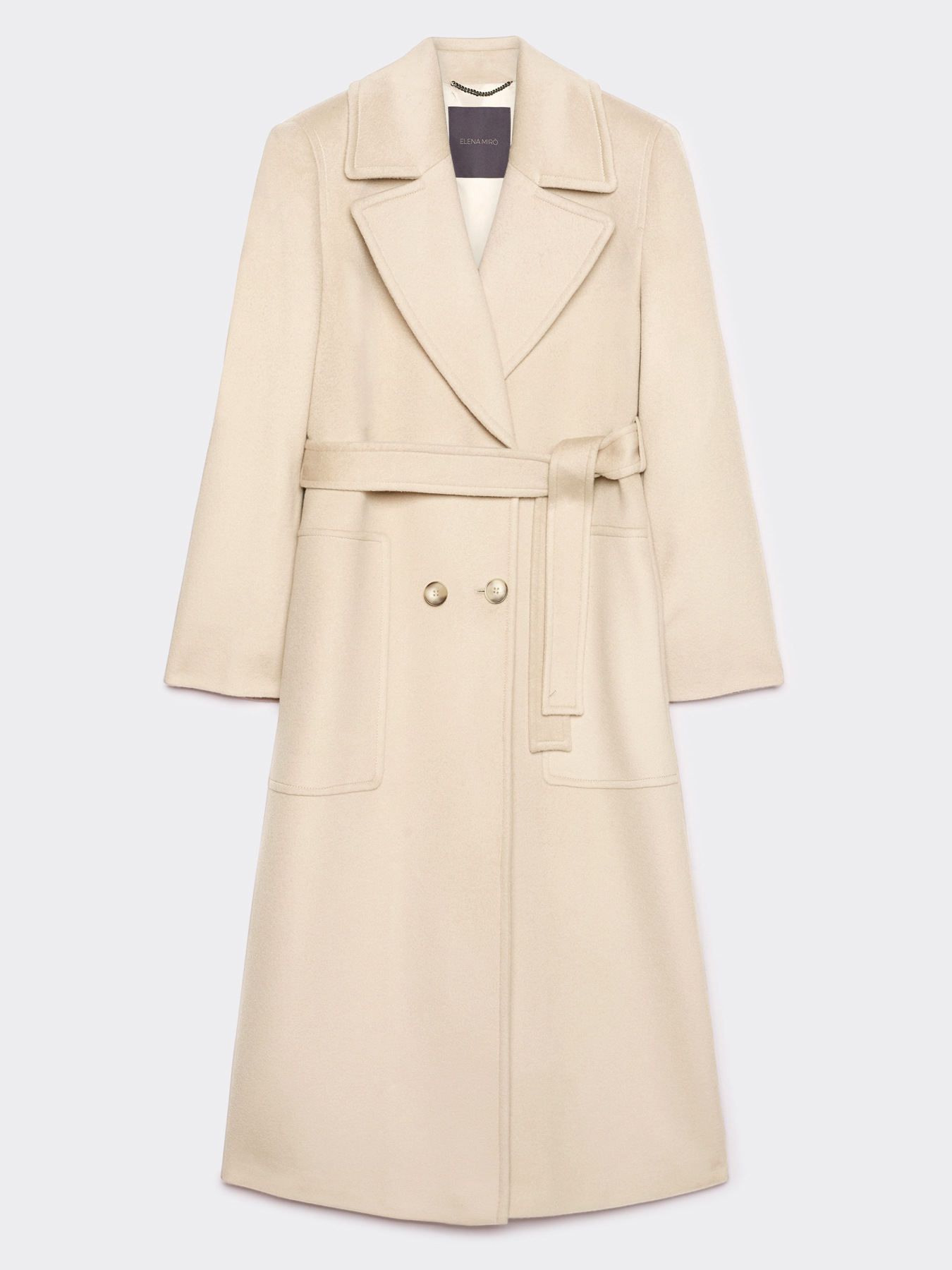 Abrigo de lana luxury con cintur&oacute;n image number 4