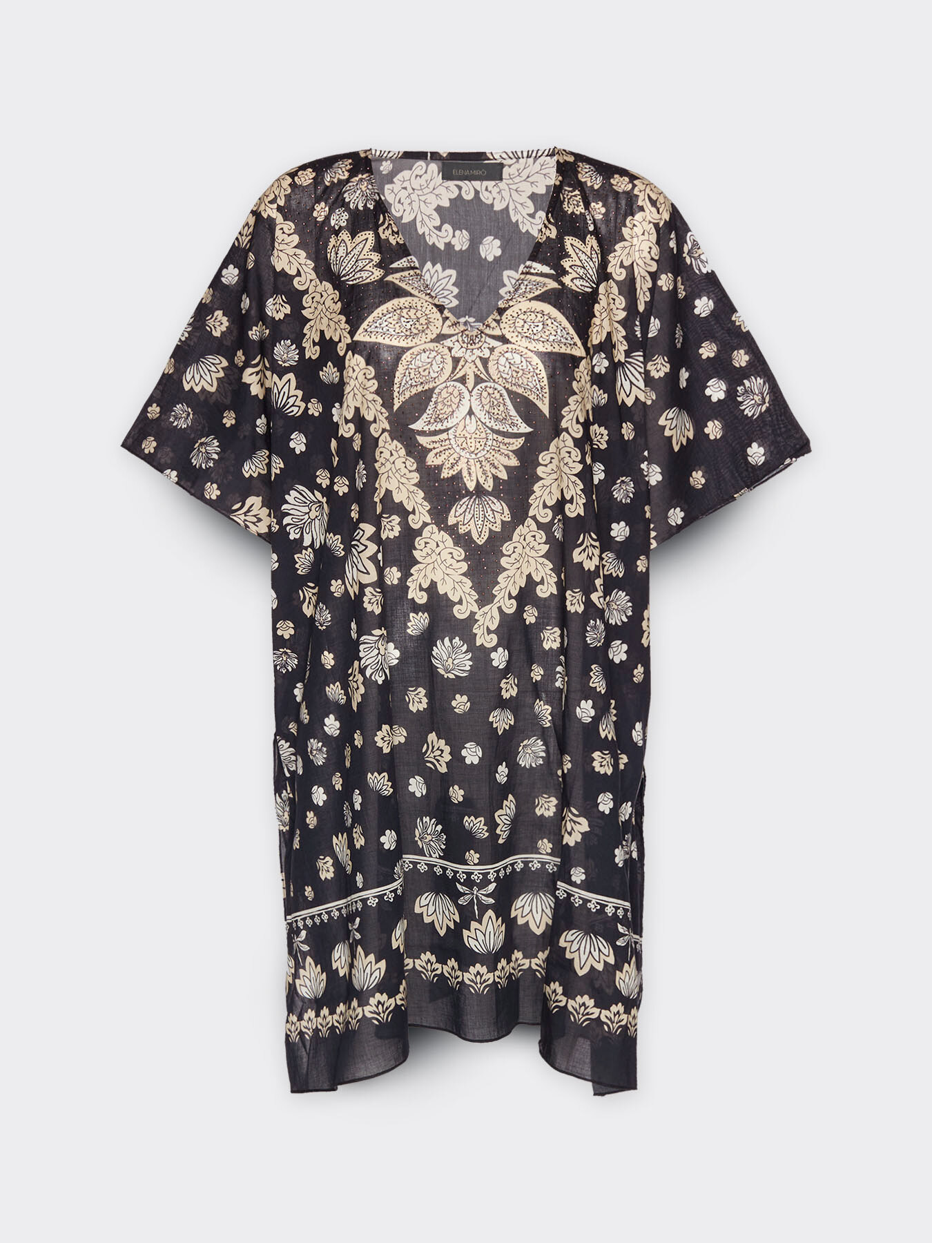 Caftan imprim&eacute; et brod&eacute; image number 5