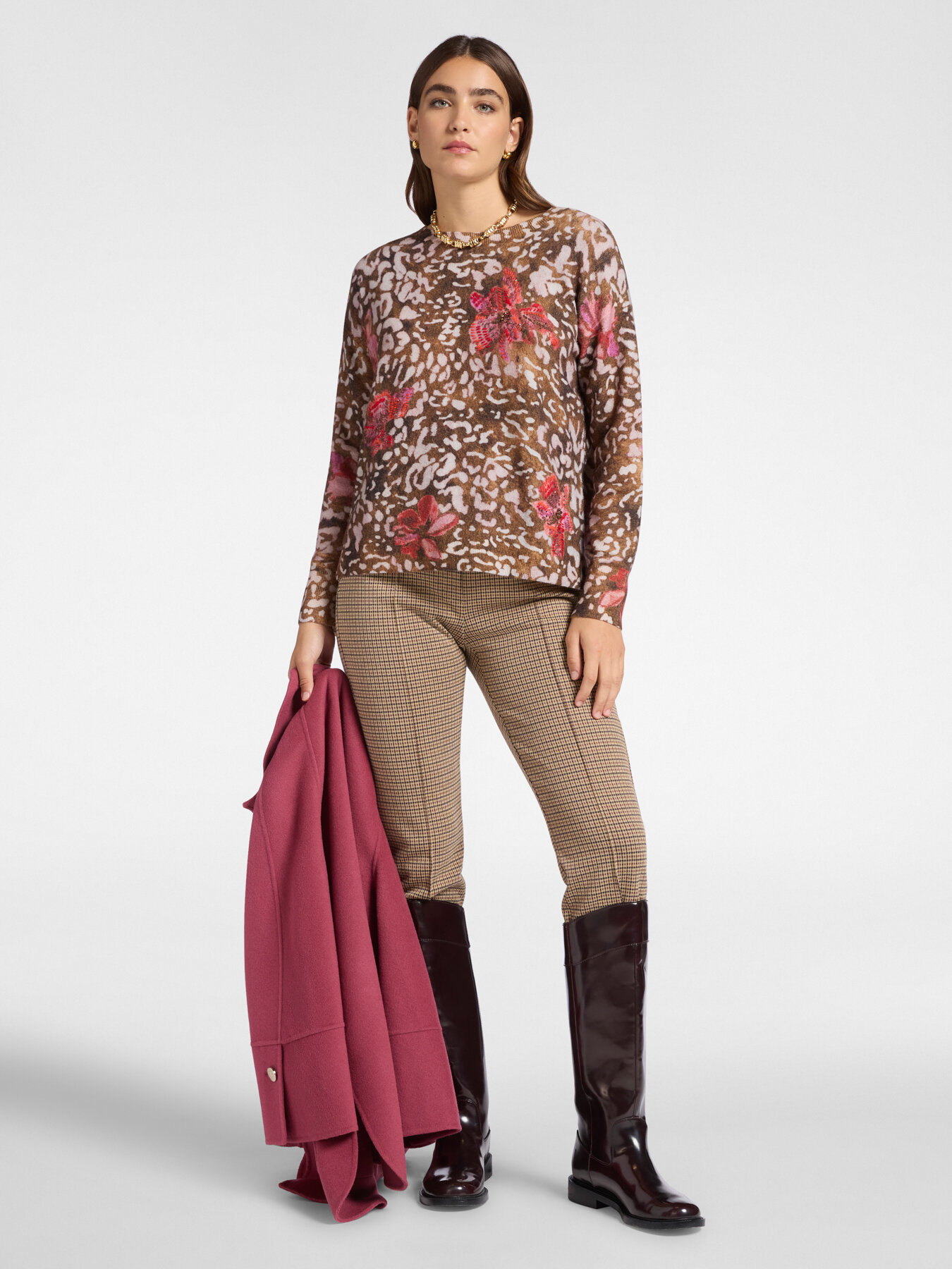 Spotted print sweater image number 2