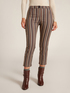 Striped cotton skinny trousers image number 1