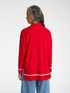 Cardigan en viscose m&eacute;lang&eacute;e avec d&eacute;tails ray&eacute;s image number 1