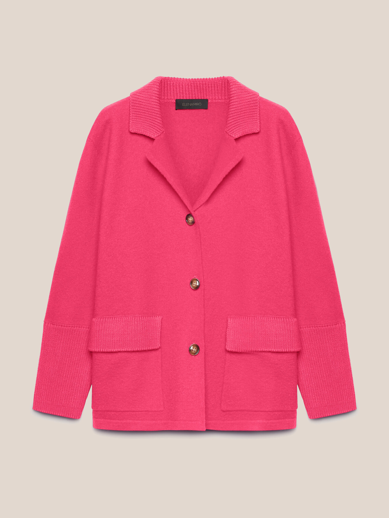 C&aacute;rdigan boxy de lana cocida image number 4