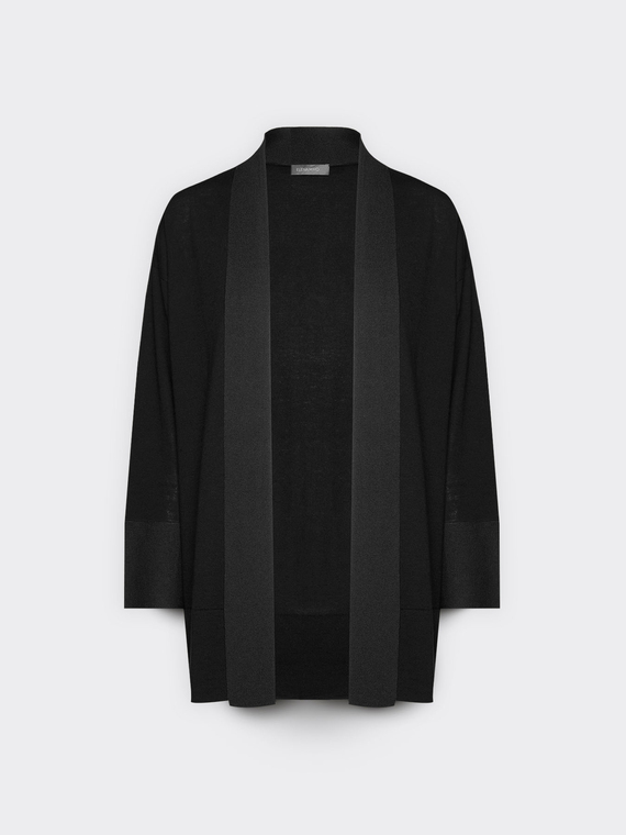 Cardigan lungo in pura lana