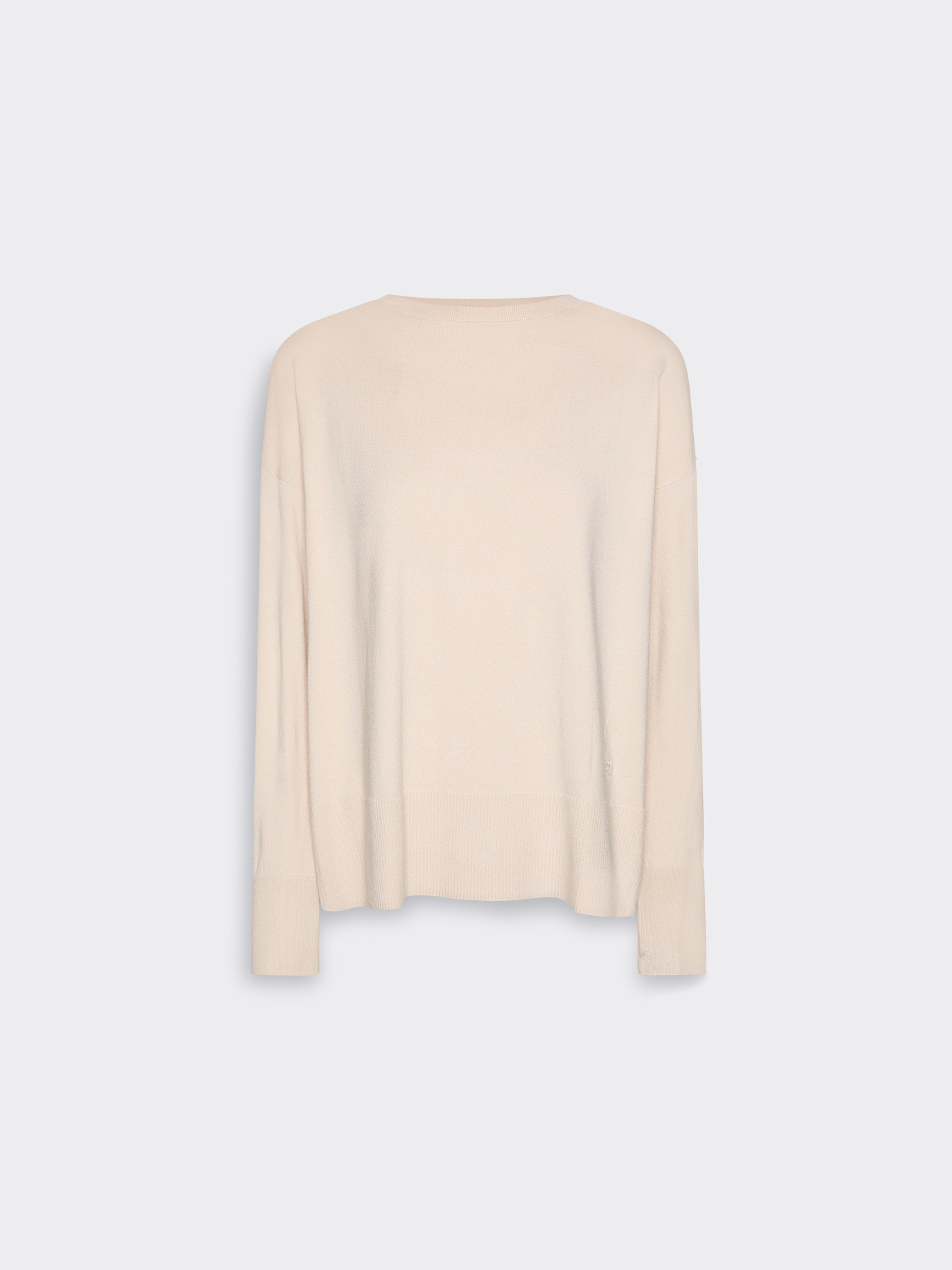 Jersey de cuello redondo en viscosa