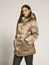 Long down jacket with detachable hood image number 2