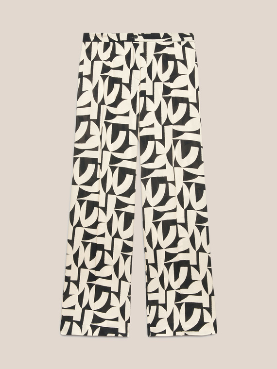 Pantalones impresos en Viscose Ecovero ™