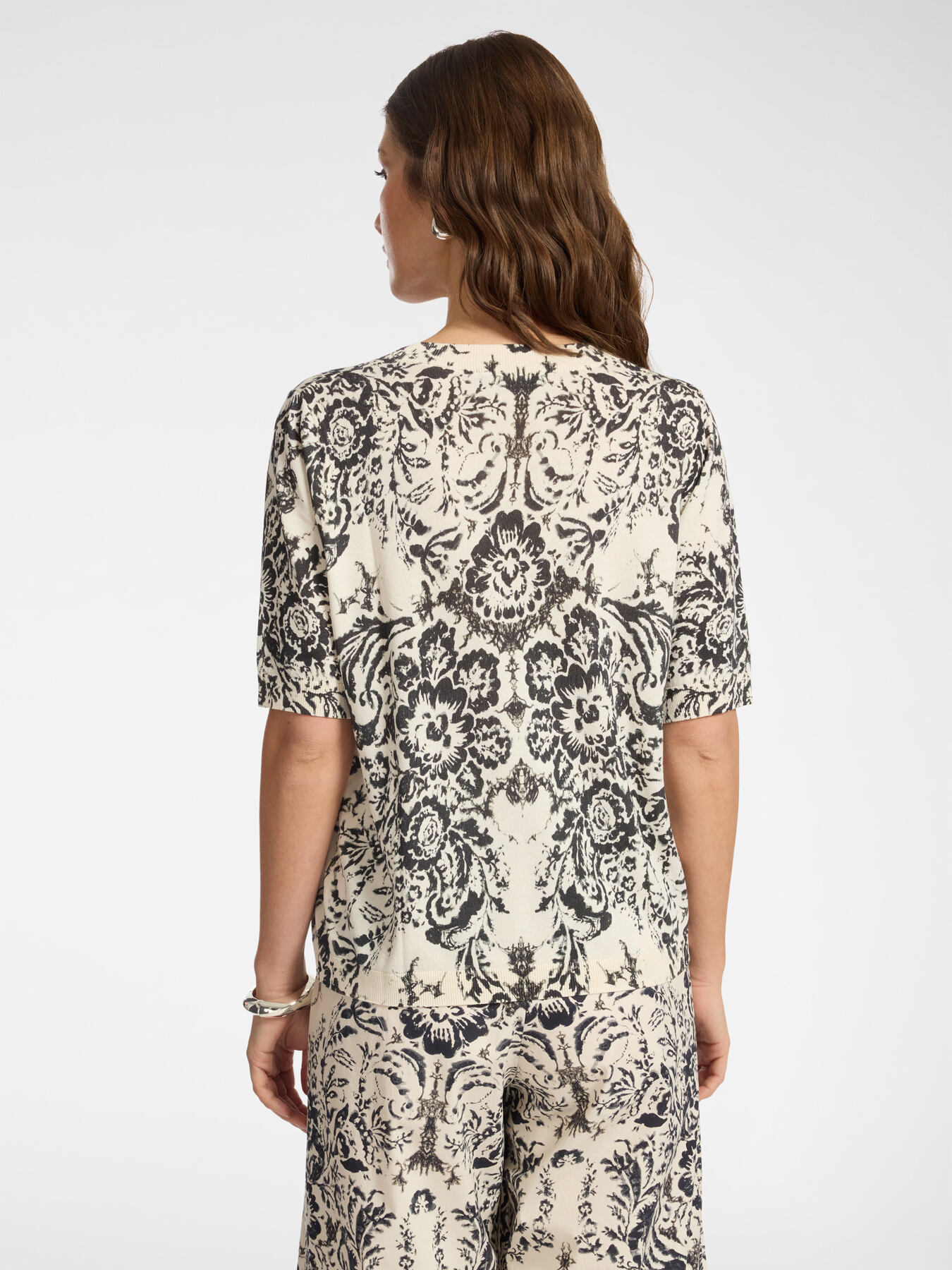 Pull imprim&eacute; en m&eacute;lange de coton image number 1