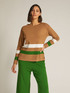 Maglia con righe al fondo in ecoviscosa image number 2