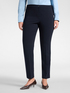 Slim-fit trousers in cotton-blend cr&ecirc;pe image number 2