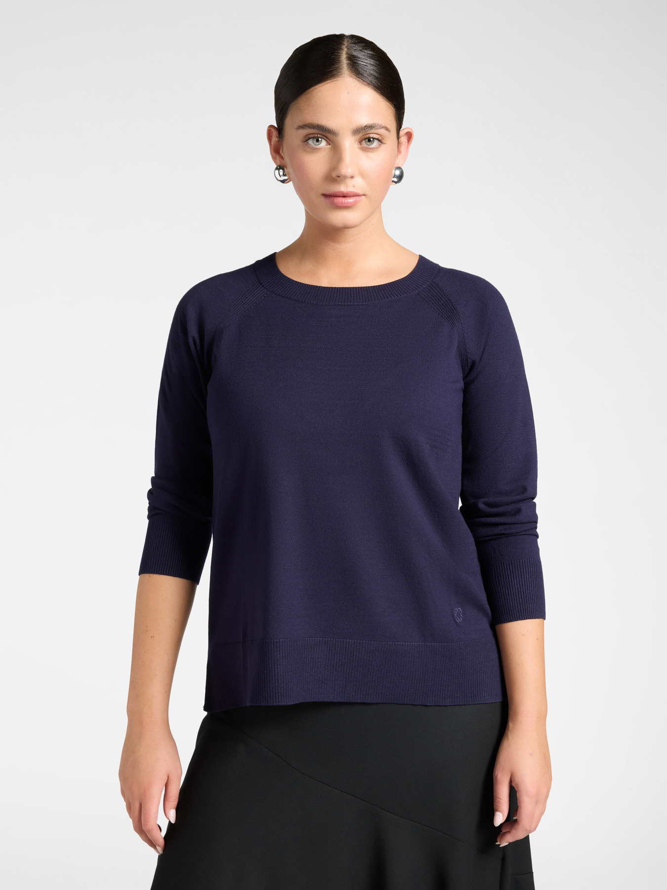 Maglia girocollo in viscosa image number 0