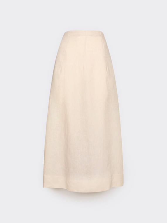 A-line linen skirt