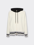 Cardigan misto viscosa con cappuccio e zip image number 4