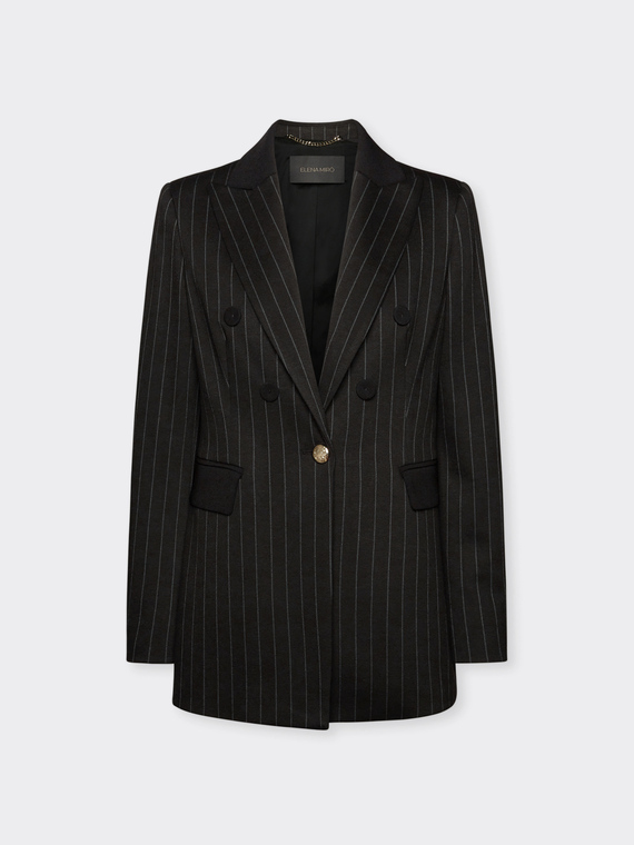 Blazer aus Nadelstreifenstoff