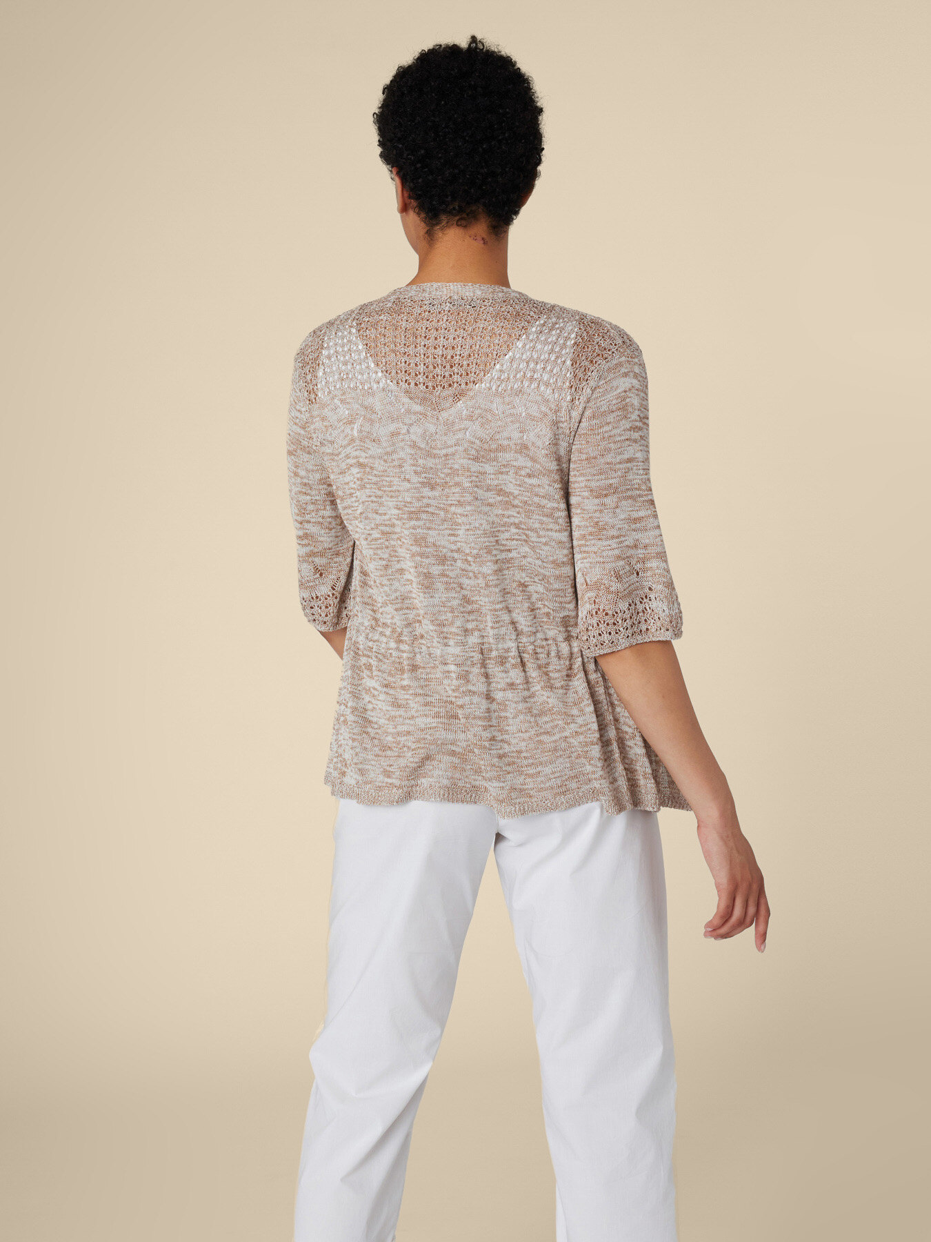 Cardigan with drawstring image number 1