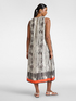A-line printed satin dress image number 1