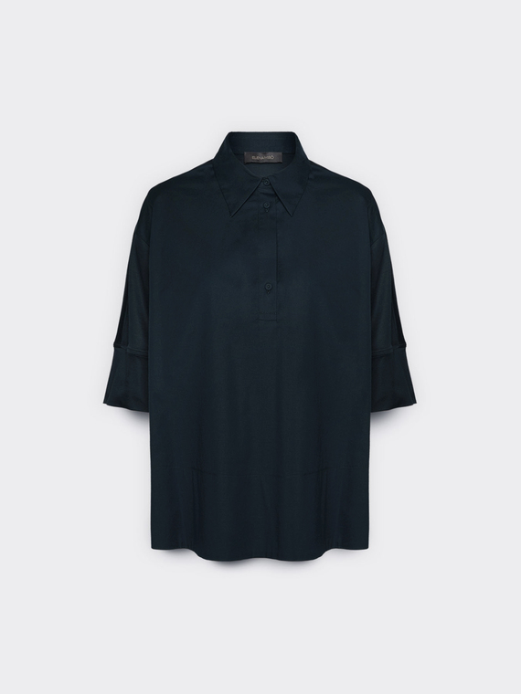 Blusa boxy con mangas de tres cuartos