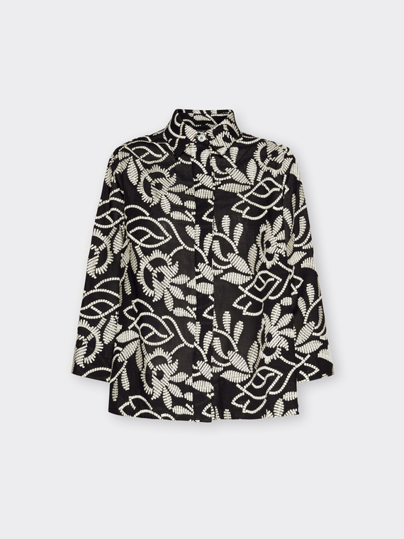 Camicia in cotone ricamato