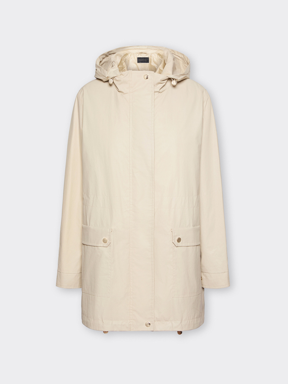 Layering parka with hood