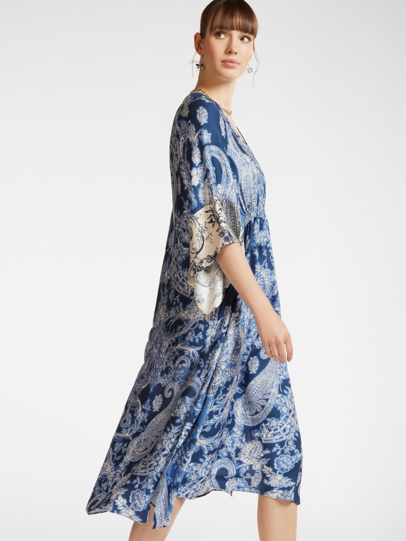 Robe caftan &agrave; deux imprim&eacute;s image number 2